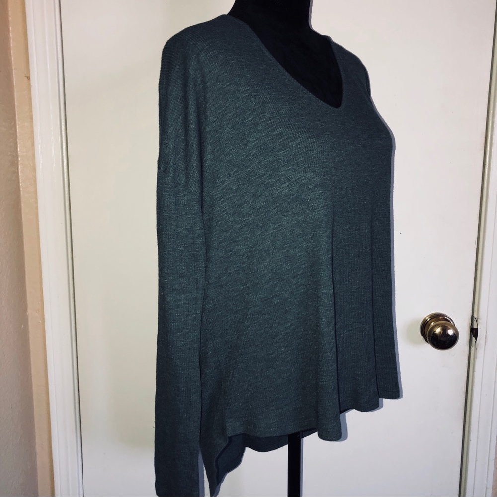 Teal High Low Sweater Top